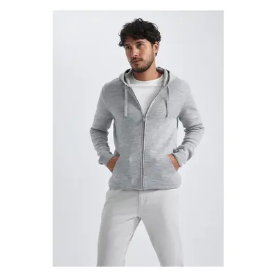 DEFACTO Standard Fit Hooded Knitwear Cardigan