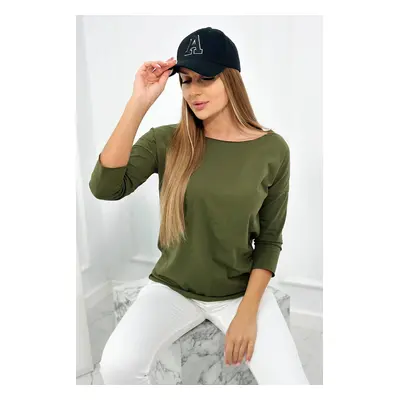 Blouse for leisure khaki