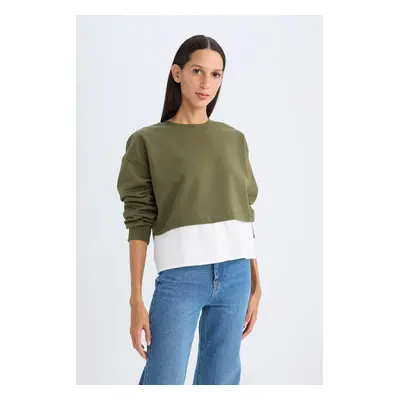 DEFACTO Relax Fit Crew Neck Sweatshirt