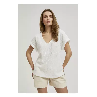 Women's T-shirt MOODO - ecru white