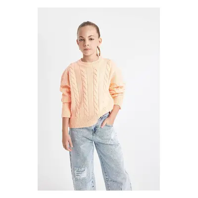 DEFACTO Girl's Crew Neck Sweater