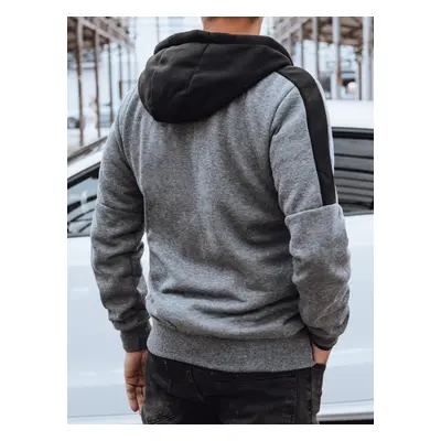 Men's zipped hoodie dark gray Dstreet