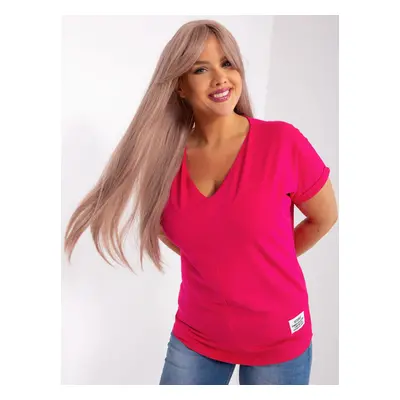 Fuchsia blouse of larger size