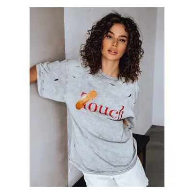 TOUCH women's T-shirt light grey Dstreet