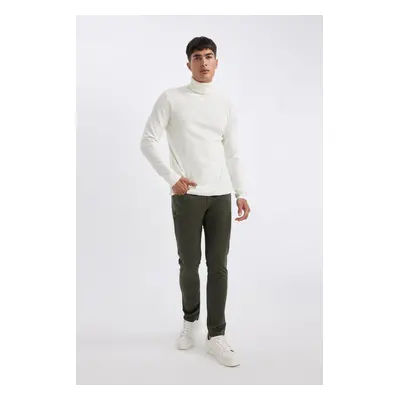 DEFACTO Skinny Leg Chino Canvas Trousers