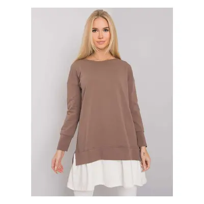 RUE PARIS Brown Women's Cotton Tunic