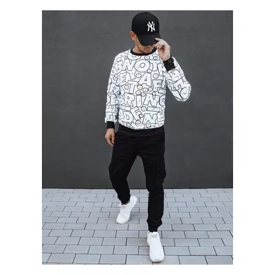 Men's hoodie without hood white Dstreet