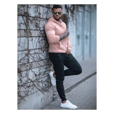 Men's Hooded Sweatshirt Pink Dstreet from