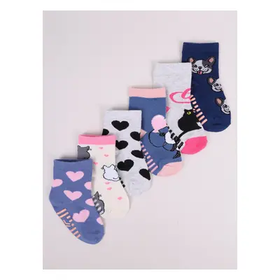 Yoclub Kids's Girls' Socks ABS 6-Pack SKA-0002G-AA0A-005