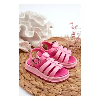 Scented children's sandals with velcro fastener ZAXY Pink