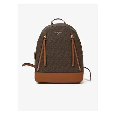 Dark Brown Women's Patterned Backpack Michael Kors - Women