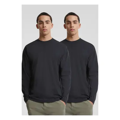 Men's long-sleeved T-shirt 2-Pack black+black