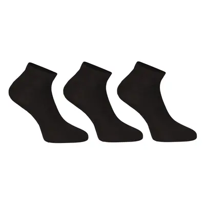 3PACK Socks Nedeto Low Bamboo Black