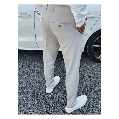 Men's elegant trousers light grey Dstreet