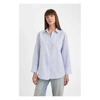 DEFACTO Oversize Fit Oxford Long Sleeve Shirt