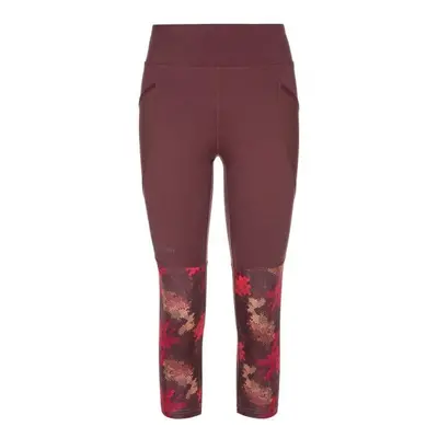 Women's 3/4 fitness leggings Kilpi SOLAS-W dark red