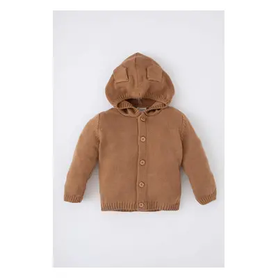 DEFACTO Baby Boy Hooded Knitwear Cardigan