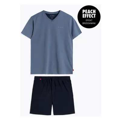 Men's pyjamas ATLANTIC - light/navy blue