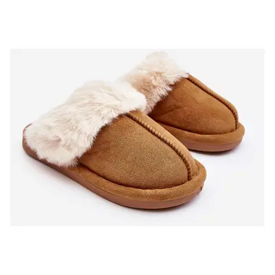 Children's slippers with fur Camel Befana