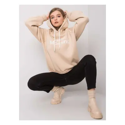 Beige padded sweatshirt