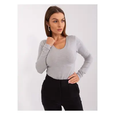 Gray classic viscose sweater