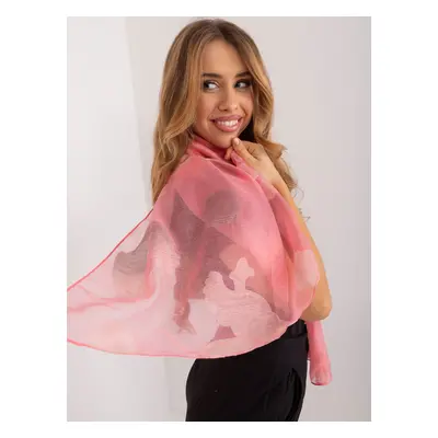 Women's coral scarf with print