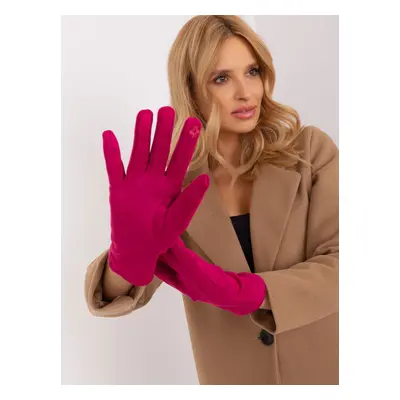 Fuchsia Smooth Winter Gloves