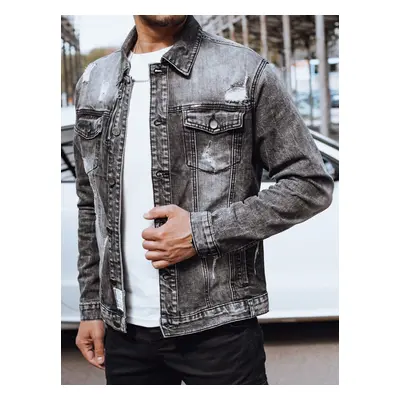 Men's Black Denim Dstreet Jacket