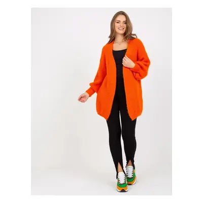 Orange fluffy oversized cardigan OCH BELLA