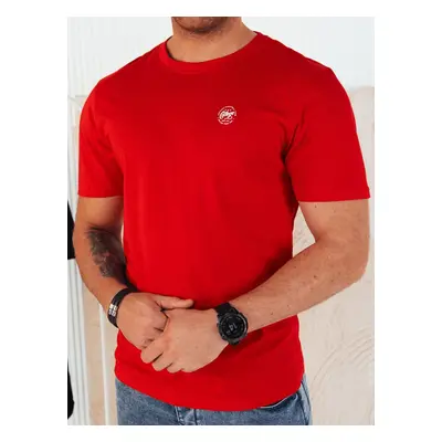 Men's red T-shirt with Dstreet print