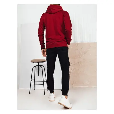 Men's burgundy sweatshirt with Dstreet print