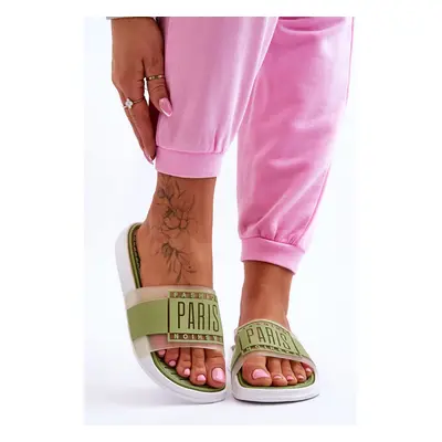 Women's Sports Slippers Green Sunrise