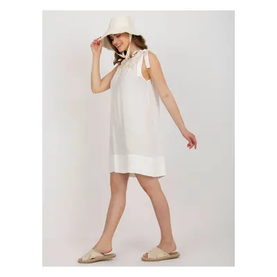 Ecru summer sleeveless dress OCH BELLA