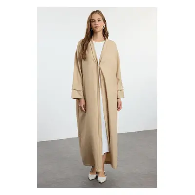 Trendyol Mink Cuff Stone Detailed Woven Cape & Abaya & Abaya