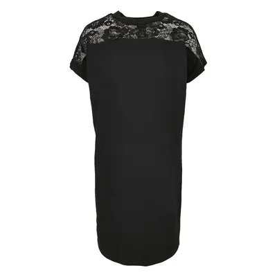 Women's dress with black lace