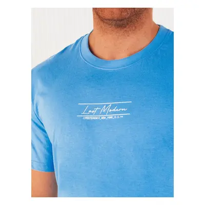 Men's T-shirt with light blue Dstreet print