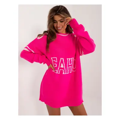 Pink women's oversize sweater