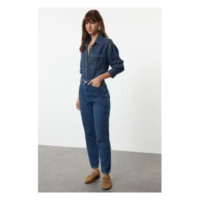 Trendyol Blue High Waist Mom Jeans