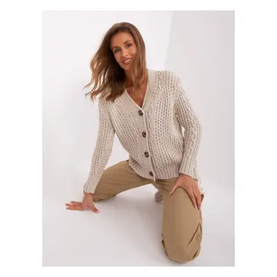 Light beige cardigan with buttons