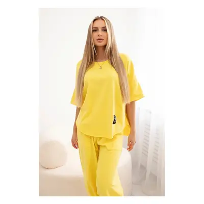 Women's set T-shirt + pants - yellow