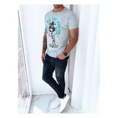 Men's T-shirt with light grey Dstreet print