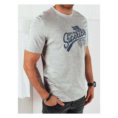 Grey men's T-shirt with Dstreet print