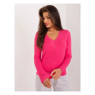 Navy pink women's neckline cardigan