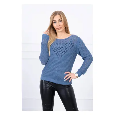 Openwork sweater jeans