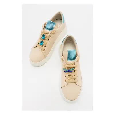 LuviShoes SPAY Cream Women's Sports Sneakers