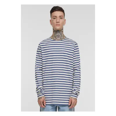 Men's T-shirt Regular Stripe LS - white/blue