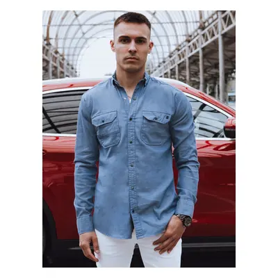 Men's Blue Denim Dstreet Shirt