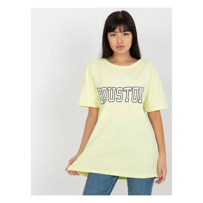 Light yellow T-shirt with loose print