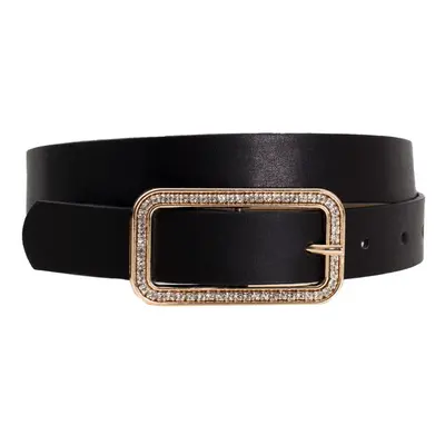 Black women's belt with buckle OCH BELLA