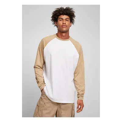 Organic Oversized Raglan Long Sleeve White/Beige